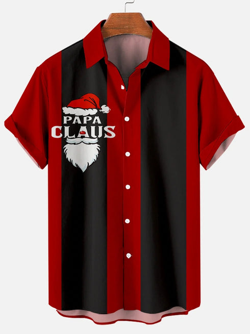 Men's Christmas Funny Graphic Short Sleeve Hawaiian Shirt